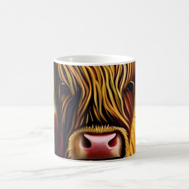 Mug Portrait Highland Cow Art (Centre)