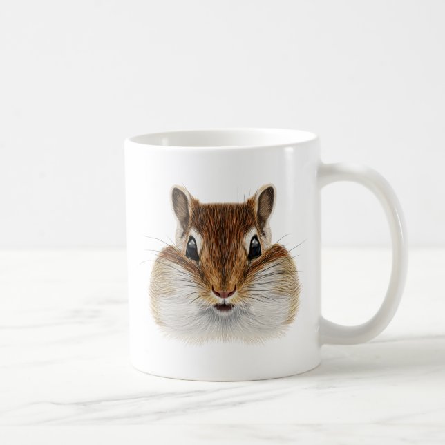Mug Portrait illustré de Chipmunk. (Droite)