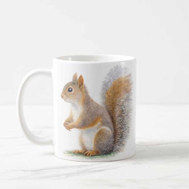 Mug Portrait réaliste d'écureuil (Gauche)