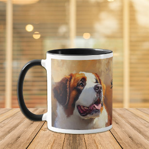 Mug Portrait Saint Bernard Dog