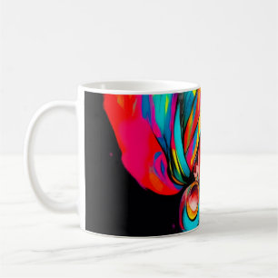 Mug Portrait vibreux avec papier à tête coloré