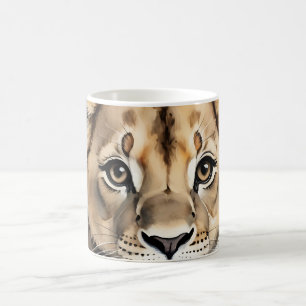 Mug Portrait Visage du Lion mignon dans la Jungle Mini