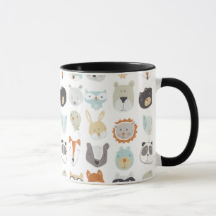 Mug Portraits animaux mignons amicaux des visages  