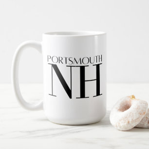 Mug Portsmouth New Hampshire Noir et Blanc