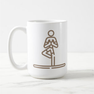 Mug Pose D'Arbre, Calme Et Focalisé, Cool De Yoga, Bla