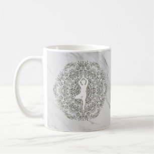 Mug Pose de Namaste Yoga   Motif Mandala