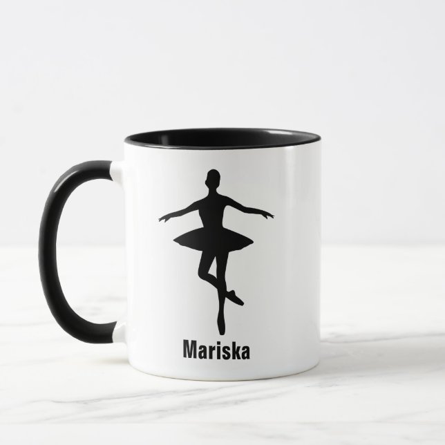 Mug Pose de pirouette de ballet Silhouette (Gauche)