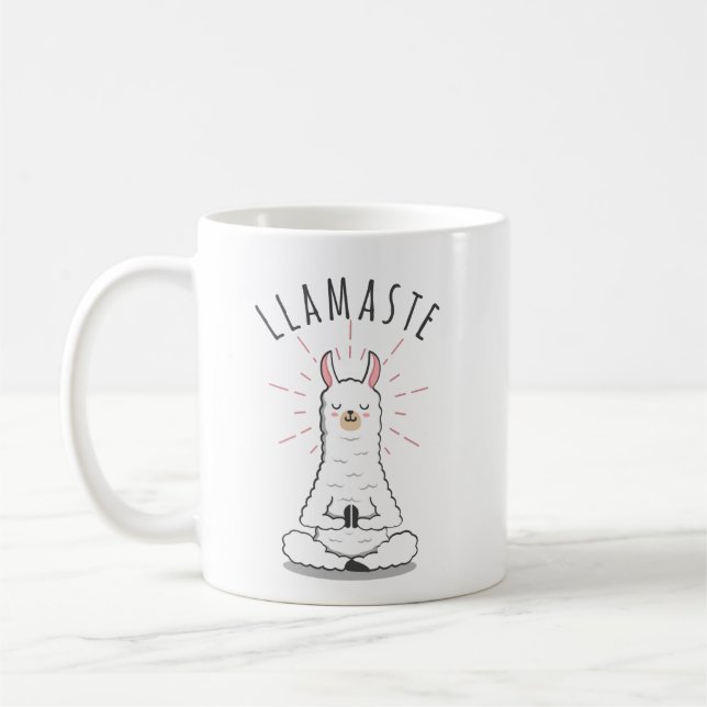 Mug Pose de yoga de lama avec llamaste (Gauche)