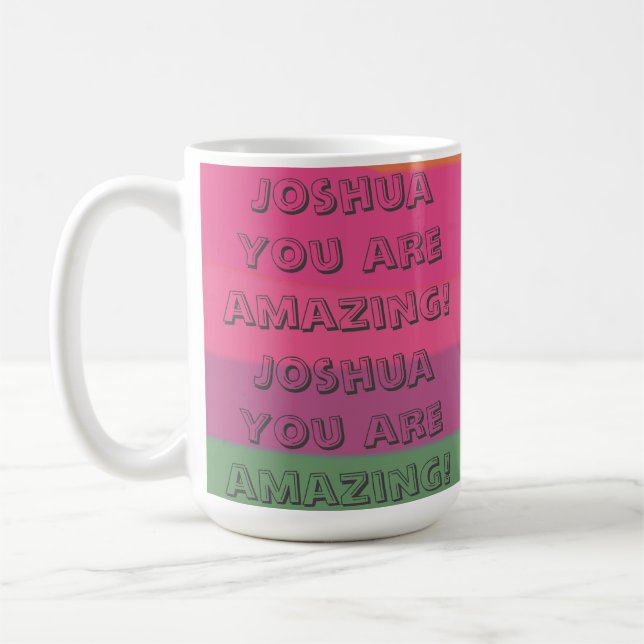 Mug Positif Encourageant Texte De Dessin Coloré (Gauche)