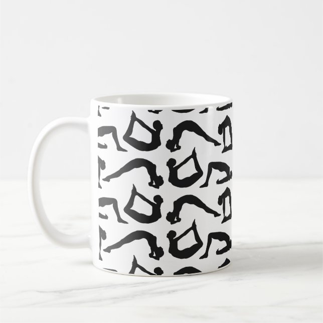 Mug Positions de yoga Silhouettes (Gauche)