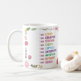 Mug Positive Affirmation Flower Style 