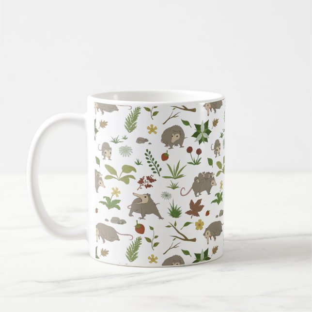 Mug Possum dans un champ de Berry en blanc (Gauche)