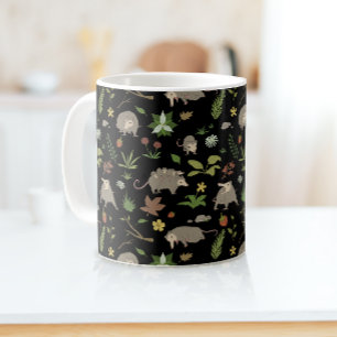 Mug Possum dans un champ de Berry en noir
