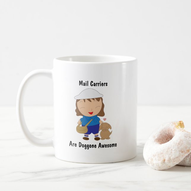 Mug Postal Worker Femme Funny Awesome Personnaliser (Avec donut)