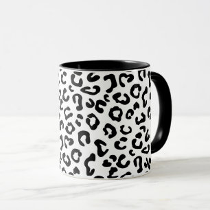 Mug Poster de animal Cheetah en noir et blanc