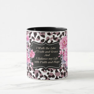 Mug Poster de animal, je marche sur la ligne de mire