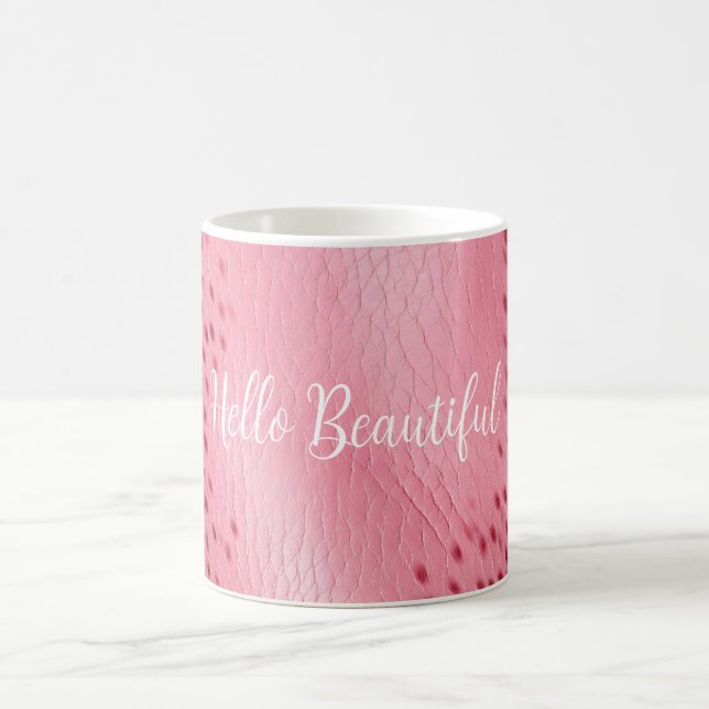 Mug Poster de animal léopard rose (Centre)