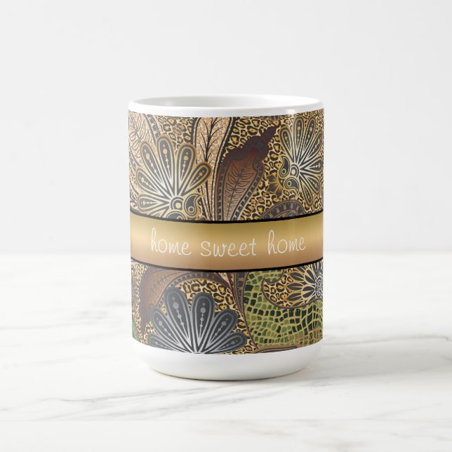 Mug Poster de animal Paisley Motif (Centre)