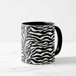 Mug Poster de animal sauvage, zèbre en noir et blanc
