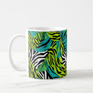Mug Poster de animal turquoise Green Zebra Stripes