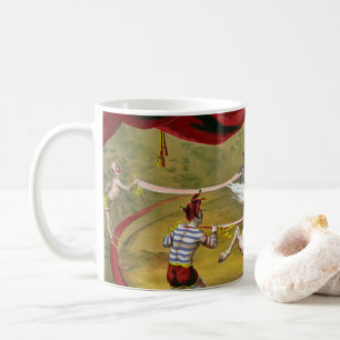 Mug Poster De Cirque Montrant Acrobat En Cours De Cour