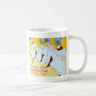 Mug Poster de la fille dansante Jaune Toulouse Lautrec