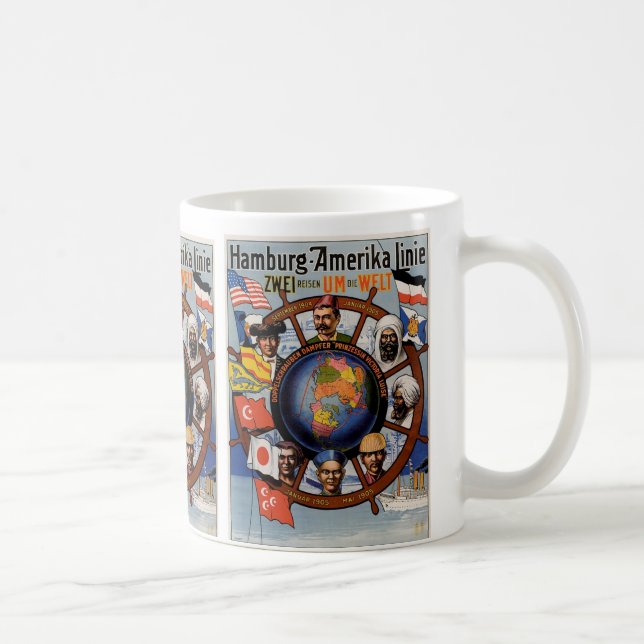 Mug Poster de la ligne Amerika de Hambourg (Droite)