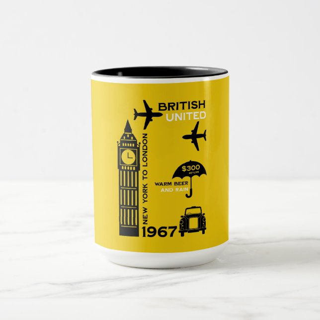 Mug Poster Nostalgalic Retro Airline (Centre)