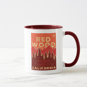 Mug Poster vintage de parc national de séquoia