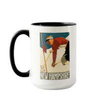 Poster vintage de ski du New Hampshire