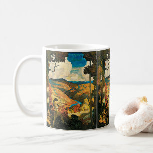 Mug Poster vintage NC Wyeth Travel, Dans Le Vieux Kent