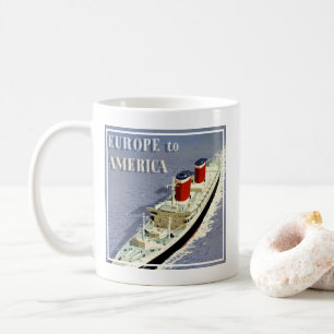 Mug Poster Vintage voyage Pour United States Lines