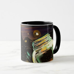 Mug Pot à lucioles sous la lune croissante, nuit fanta