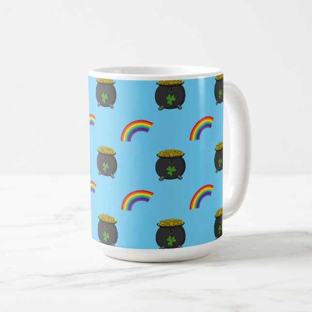 Mug Pot de dessin en or arc-en-ciel (Devant droit)
