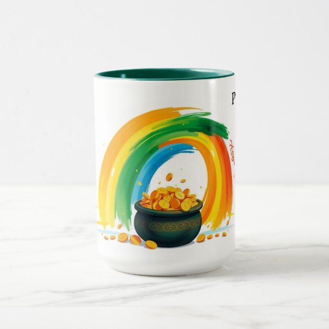 Mug Pot d'or personnalisé de la Saint-Patrick (Centre)