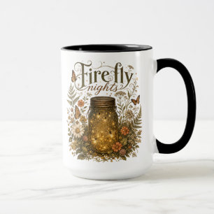 Mug Pot Mason Vintage avec Lucioles Brillantes