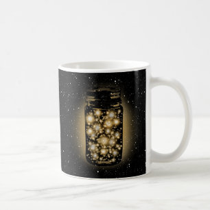 Mug Pot rougeoyant de lucioles avec des étoiles de