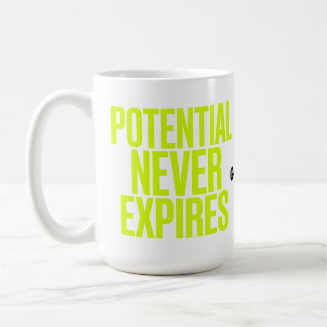 Mug Potential Never Expires Bold Growth Mindset  (Gauche)