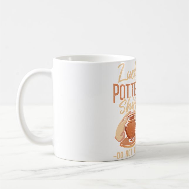 Mug Poterie Chanceuse Chemise Ne Pas Laver Céramique (Gauche)