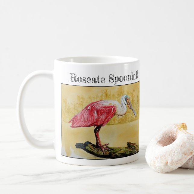 Mug Potète de rose ( Platalea ajaja ) (Avec donut)