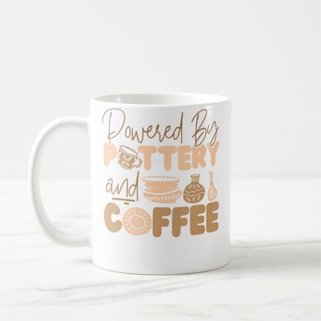 Mug Pottery Ceramics Artist Coffee Powered By Pottery  (Gauche)