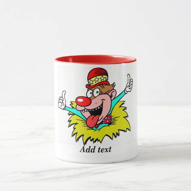 Mug Pouce vers le haut, amusant MODÈLE clown, (Centre)