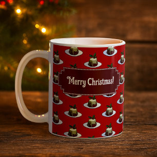 Mug Pouding de Noël Joyeux Noël ! Motif de houx