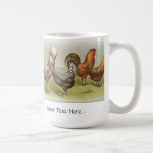 Mug Poule "argentée à frangés Polonaise" vintage