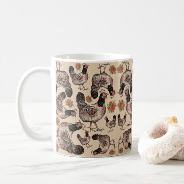 Mug Poulet et Vygies à motifs (Avec donut)
