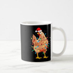 Mug Poulet Feux de Noël Ferme Animaux Drôle Noël Moi