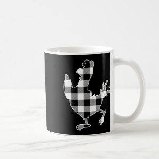 Mug Poulet Noir & Bison blanc Plaid Merry Chri