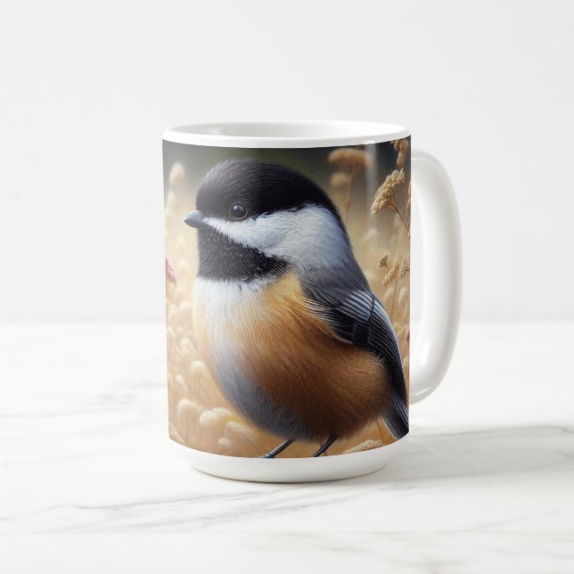 Mug Poulet perché sur la clôture (Devant droit)
