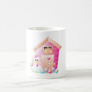 Mug Poulet Rose Coop Et Fleurs