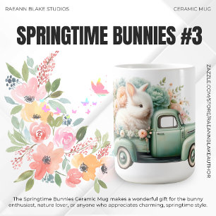 Mug Poulie de céramique 'Bunnies Springtime'
